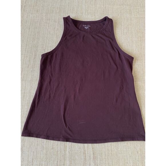 EILEEN FISHER Organic Cotton Stretch Rib Scoop Neck Tank Top M - Picture 3 of 6